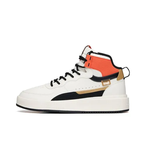 ANTA Life Collection Амортизация Износостойкие Высокие Кроссовки для скейтбординга Мужские Белый Черный Оранжевый