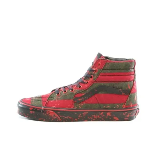 VANS SK8 Freddy Krueger Высокие Кроссовки для скейтбординга Унисекс Красный
