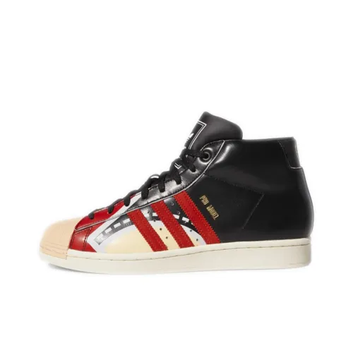 Jasmine Jones x Adidas Originals Pro Model 'Термо Корт' Противоскользящий MID Топ Скейтборд Кроссовки Унисекс Черный Красный