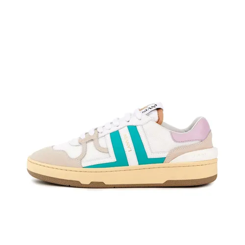 Lanvin Глина Низкие Кроссовки для скейтбординга Женские Белые Синие