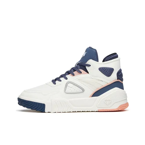 ANTA Life Collection Пламя Противоскользящие Устойчивые к истиранию Высокие Кроссовки для скейтбординга Женские Белые Синие