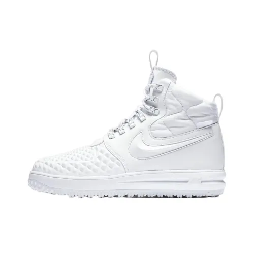 Nike Lunar Force 1 High Duckboot Зимние Белые Высокие Кроссовки для Скейтбординга Мужские Белые