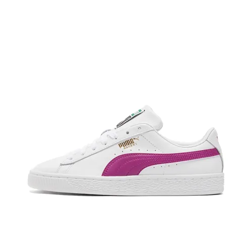PUMA Basket Classic Xxi Low Топ Скейтборд Кроссовки Унисекс Белый Фиолетовый