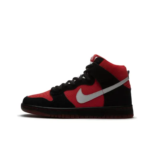 nike Dunk Sport Красный Термический Противоскользящий и Устойчивый к Износу Верх Высокие Кроссовки для Скейтбординга Мужские Красный Черный