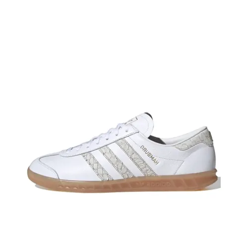 Adidas Originals Hamburg Slip-Resistant Low Top Скейтборд Кроссовки Унисекс Белый Коричневый Серый