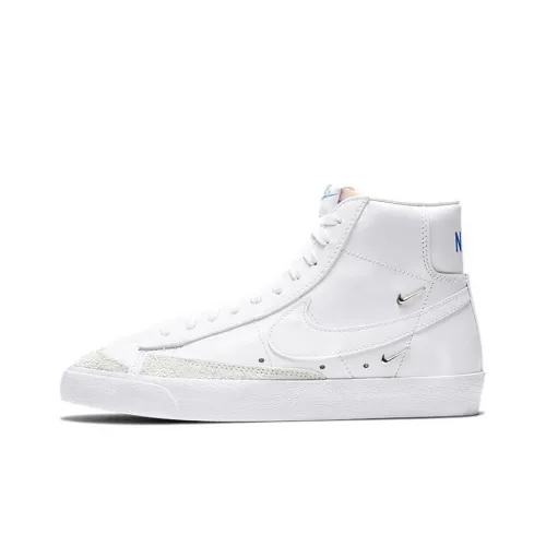 Nike Blazer Mid Топ Кроссовки для скейтбординга Женские Серебряные Логотип Слоновая кость