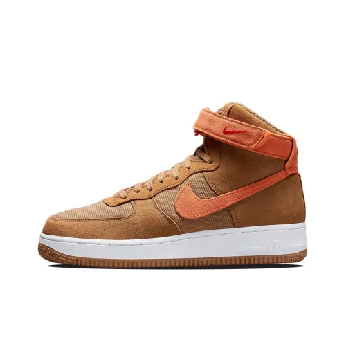 Nike Air Force 1 07 L High Топ Скейтборд Кроссовки Мужские Curry Желтый