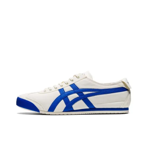 Onitsuka Tiger MEXICO 66 Low Топ Скейтборд Кроссовки Унисекс Молочно-белый и Синий