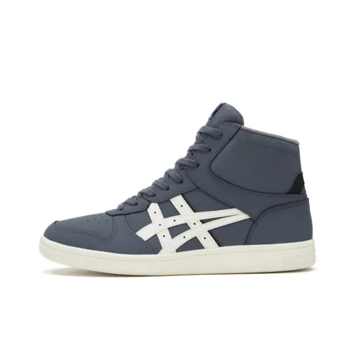 Onitsuka Tiger Buzzer Trainer Устойчивые к истиранию и скольжению Высокие скейтбордические кроссовки Унисекс Серые