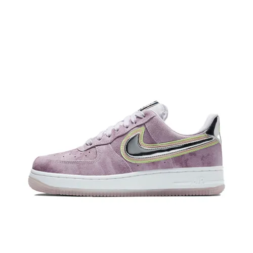 Nike Air FORCE 1 'PHerspective' Покрытие Slip-Resistant Низкий Топ Скейтборд Кроссовки Женские Лазерный Фиолетовый