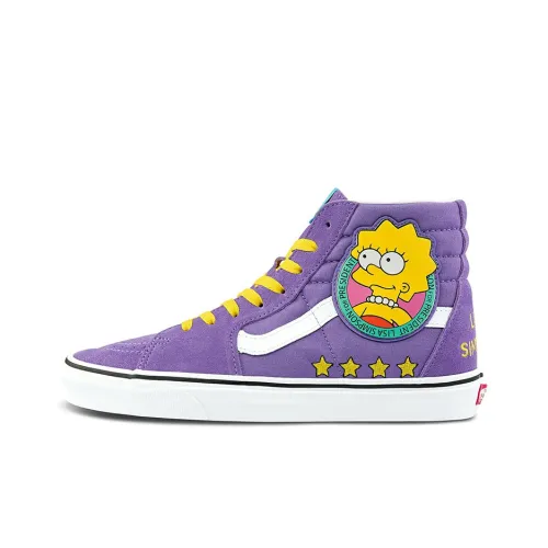 The Simpsons x Vans SK8 High Скейтборд Кроссовки Унисекс Фиолетовый