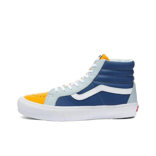 VANS Vault Sk8 Hi Reissue EF VLT LX High Топ Скейтборд Кроссовки Унисекс Желтый Синий