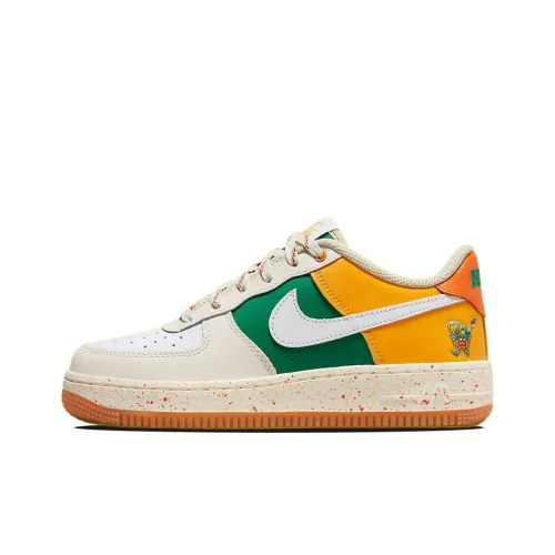 Nike Air FORCE 1 Фрукты Juice Low Топ Скейтборд Кроссовки Женские Бежево-желто-зеленый