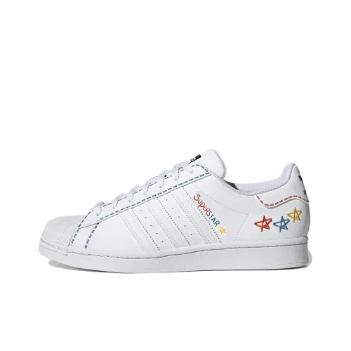 Adidas Originals Superstar Series Low Топ Скейтборд Кроссовки Унисекс Белый Синий Желтый