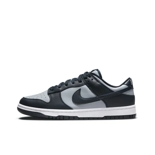 Nike Dunk Low Топ Скейтборд Кроссовки Мужские Серый Синий