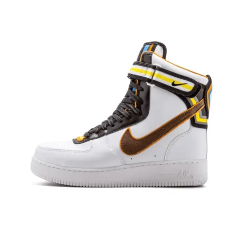 Nike Air Force 1 Anti-slip Легкий Высокий Топ Скейтбординг Мужской Белый Коричневый