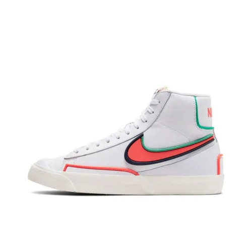 Nike Blazer Бесконечность Покрытие MID Топ Скейтборд Кроссовки Женские Белые Апельсиновые