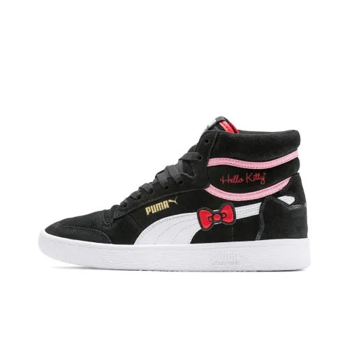 Hello Kitty X PUMA Ralph Sampson MID High Skateboard Кроссовки Женские Черный Розовый