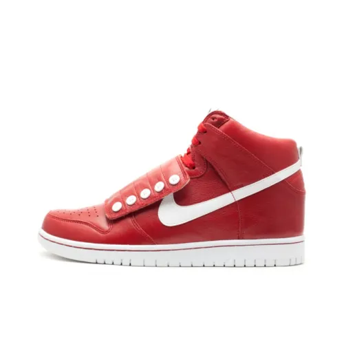 Nike Dunk High Нелипкий Легкий Высокий Топ Скейтборд Кроссовки Мужские Красный Белый