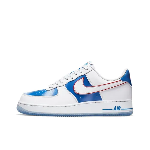 Nike Air FORCE 1 'Тихоокеанский Синий' Низкие Кроссовки для скейтбординга Мужские Сине-белые