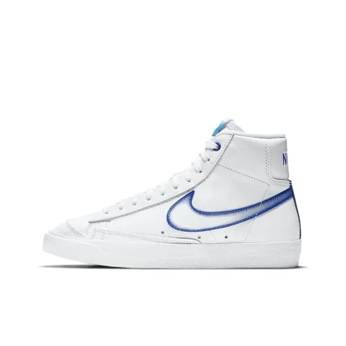 nike Blazer 77 'Королевский синий' Покрытие Поддержка MID Топ Кроссовки для скейтбординга Женские Белый Синий