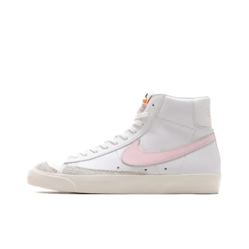 Nike Blazer 'Розовая пена' Покрытие Slip-resistant MID Топ Скейтборд Кроссовки Мужские Белый Розовый