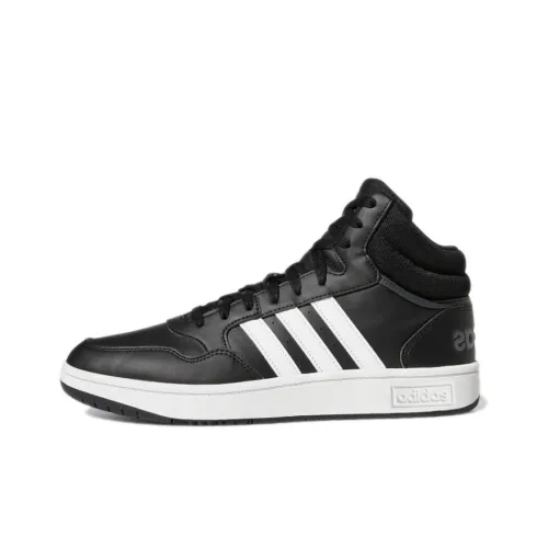 ADIDAS NEO Hoops 3,0 MID Classic Vintage MID Топ Скейтборд Кроссовки Мужские Черно-белые