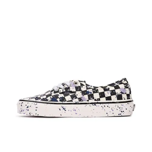 Vans Authentic 44 DX Амортизация Устойчивость к истиранию Легкий Низкий Топ Скейтборд Кроссовки Унисекс Черный Белый