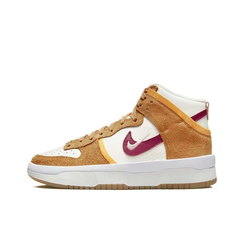 Nike Mars Yard UP Slip-resistant Abrasion-resistant Lightweight High Top Skateboarding Shoes Women's Brown Yellow