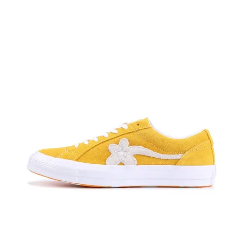 Golf Le Fleur x Конверс ONE STAR O Non Нижняя юбка Легкий Низкий Топ Кроссовки для скейтбординга Унисекс Желтый Белый
