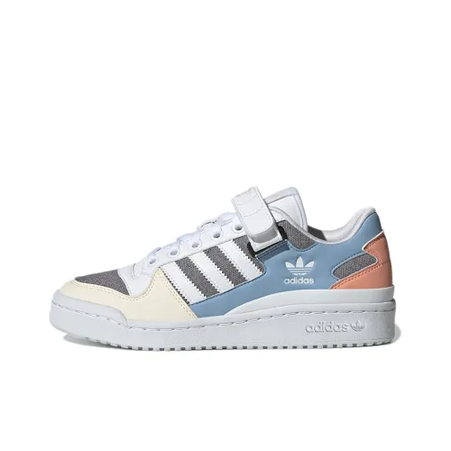 Adidas Originals FORUM Low Топ Скейтборд Кроссовки Женские Белые Синие Серые