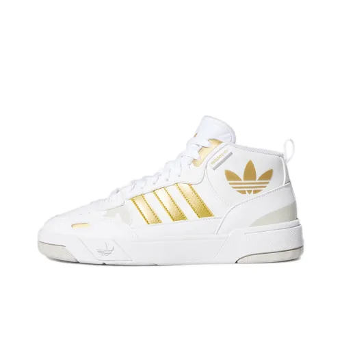 Adidas Originals Post Up Нижняя юбка Устойчивая к истиранию Скейтбординг Кроссовки Женские Белый Золотой