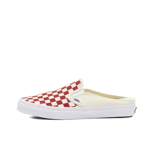 VANS Slip-on Low Top Скейтборд Кроссовки Unisex Красный Белый Клетка