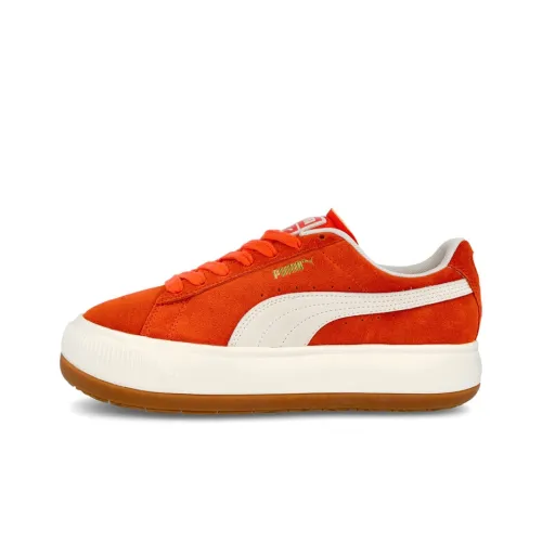 PUMA Suede Series Mayu Up Low Топ Скейтборд Кроссовки Женские Оранжевый Красный