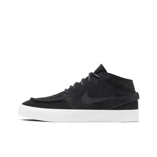 Nike SB Stefan Janoski MID Crafted Легкий Покрытие MID Топ Кроссовки для скейтбординга Унисекс Черный