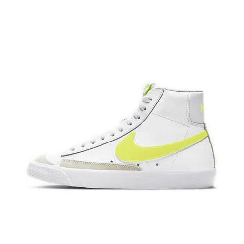 Nike Blazer 77 'Лимон Веном' Slip-resistant Balance MID Скейтборд Кроссовки Женские Белый Желтый