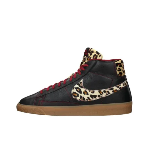 Nike Blazer Safari Pack Leopard Non Slip Lightweight Skateboard Shoes Men's Black