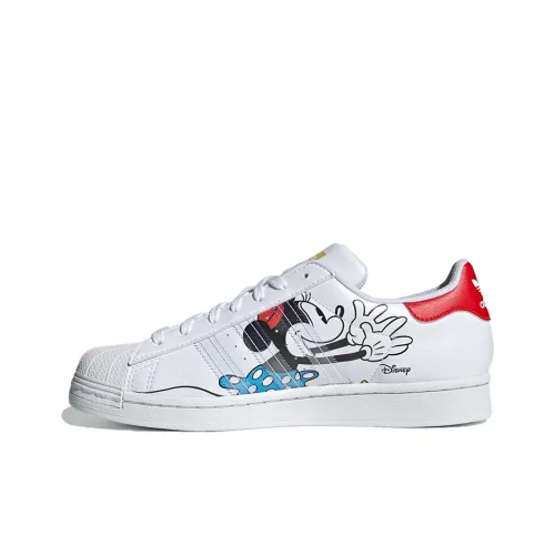 Disney x Adidas Originals Superstar Series Дышащий и Легкий Низкий Топ Скейтборд Кроссовки Унисекс Белый
