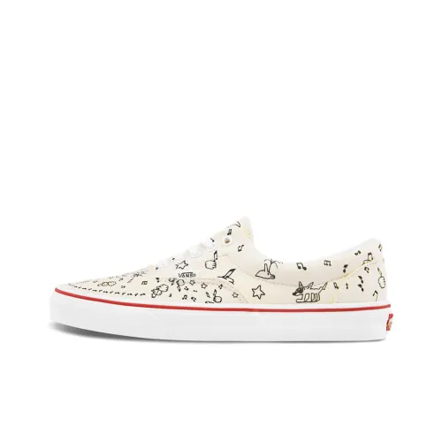 Vans Era Low Top Скейтборд Кроссовки Унисекс Бежевый Граффити