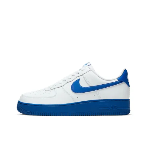Nike Air Force 1 Slip Resistant Abrasion Resistant Низкий Топ Скейтбординг Кроссовки Мужские Королевский Синий