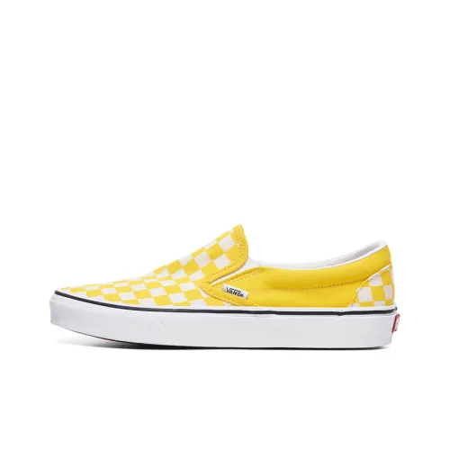 VANS Slip-on Low Top Скейтборд Кроссовки Unisex Желто-Белые