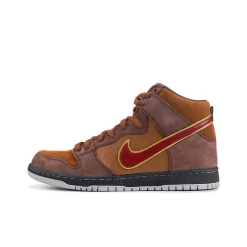 Nike Dunk SB Пятно 'Cigar City Особенный Коробка Anti-Slip Легкий Высокий Топ Скейтборд Кроссовки Мужские Светлый Умбра