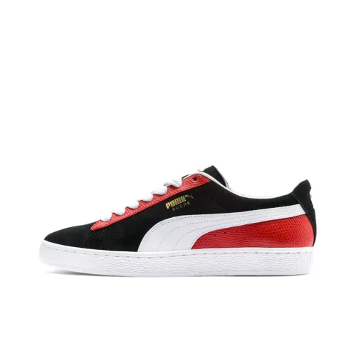 PUMA Suede Classic Block Low Skateboard Кроссовки Унисекс Черный Красный