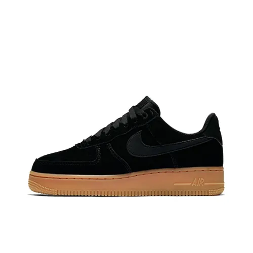 Nike Air Force 1 07 Anti-Slip Легкий Низкий Топ Скейтбординг Кроссовки Женские Черные