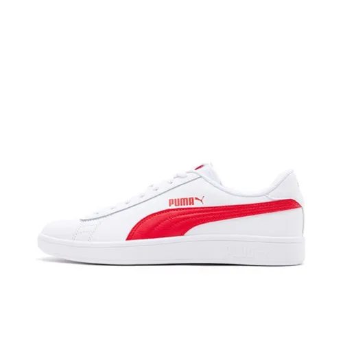 PUMA Smash V2 L Low Топ Скейтборд Кроссовки Унисекс Белый Красный