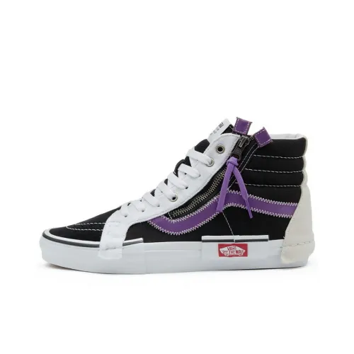 VANS SK8 Reissue Кепка Высокие Кроссовки для скейтбординга Унисекс Черный Фиолетовый