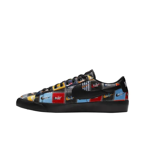 Nike Blazer Low Patchwork Low Top Скейтборд Кроссовки Мужские Черные