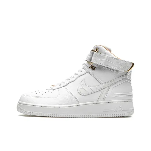 Nike Air Force 1 High Топ Скейтборд Кроссовки Унисекс Белый Золото