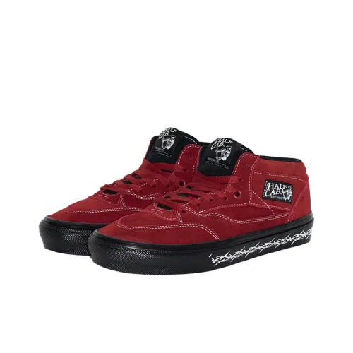 Supreme x Vans Half Cab Low Топ Скейтборд Кроссовки Унисекс Красный