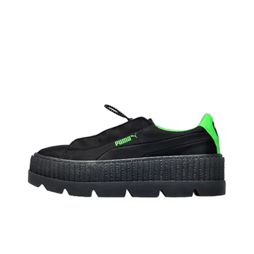 PUMA Rihanna Fenty Cleated Creeper Surf Черный Зеленый Низкий Топ Скейтборд Кроссовки Женские Черный Зеленый